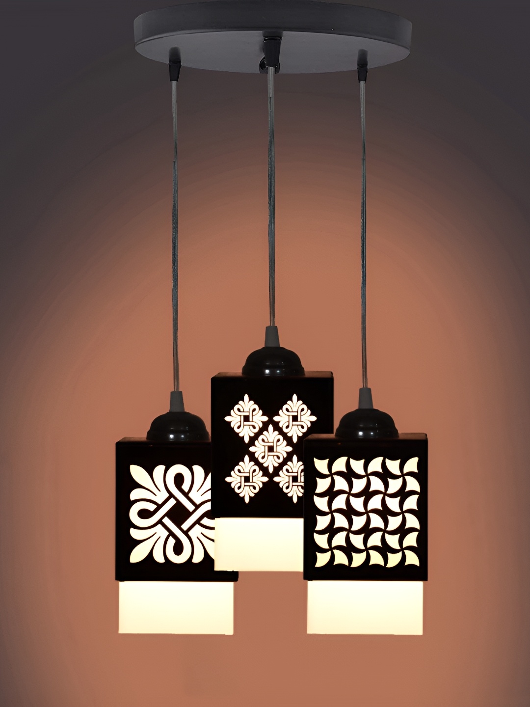 

Gojeeva Black and White Wooden Textured Square Shaped Contemporary Wall Lamp