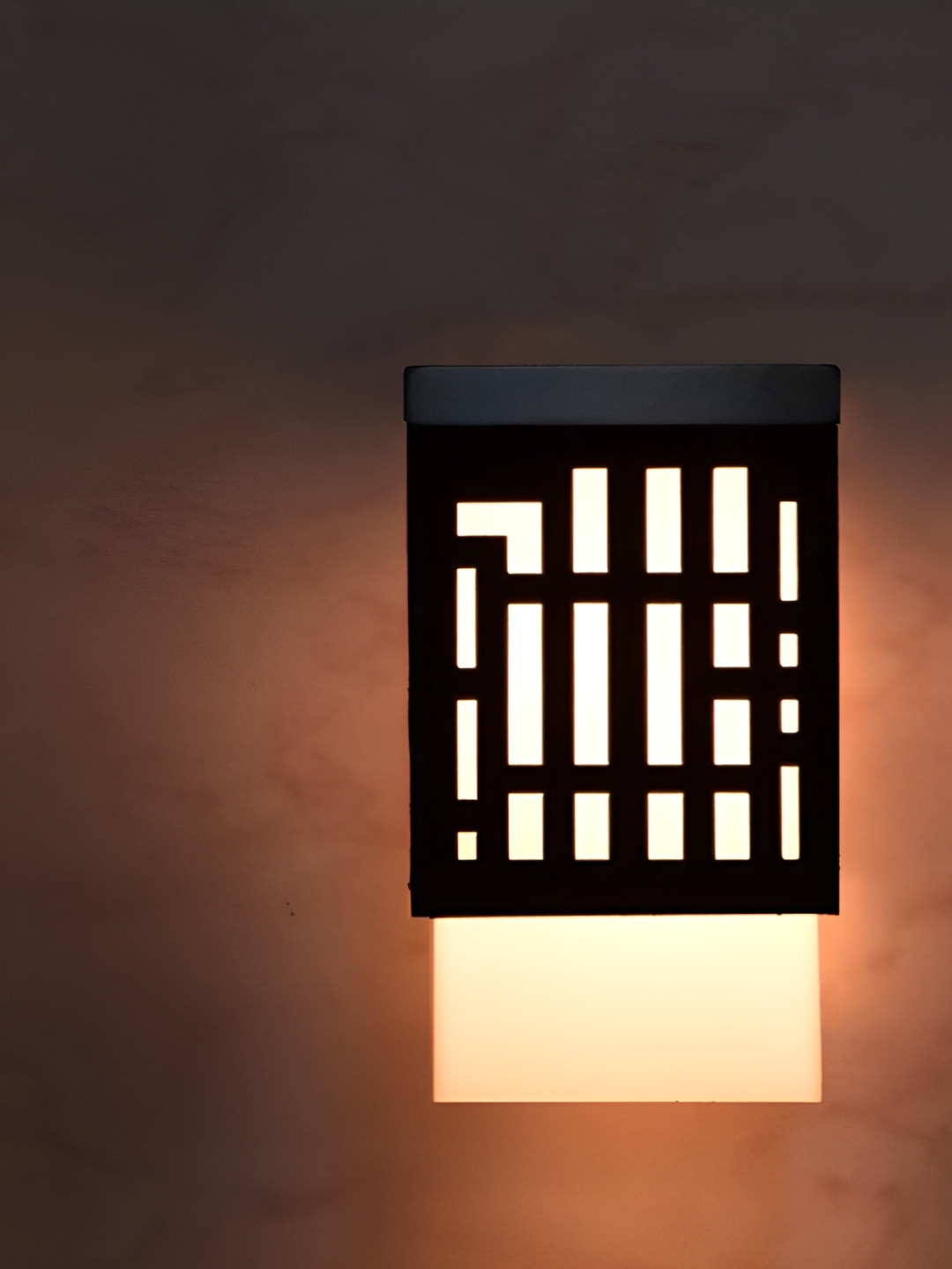 

Gojeeva Black & White Textured Square Shaped Wooden Ceiling Wall Lamps