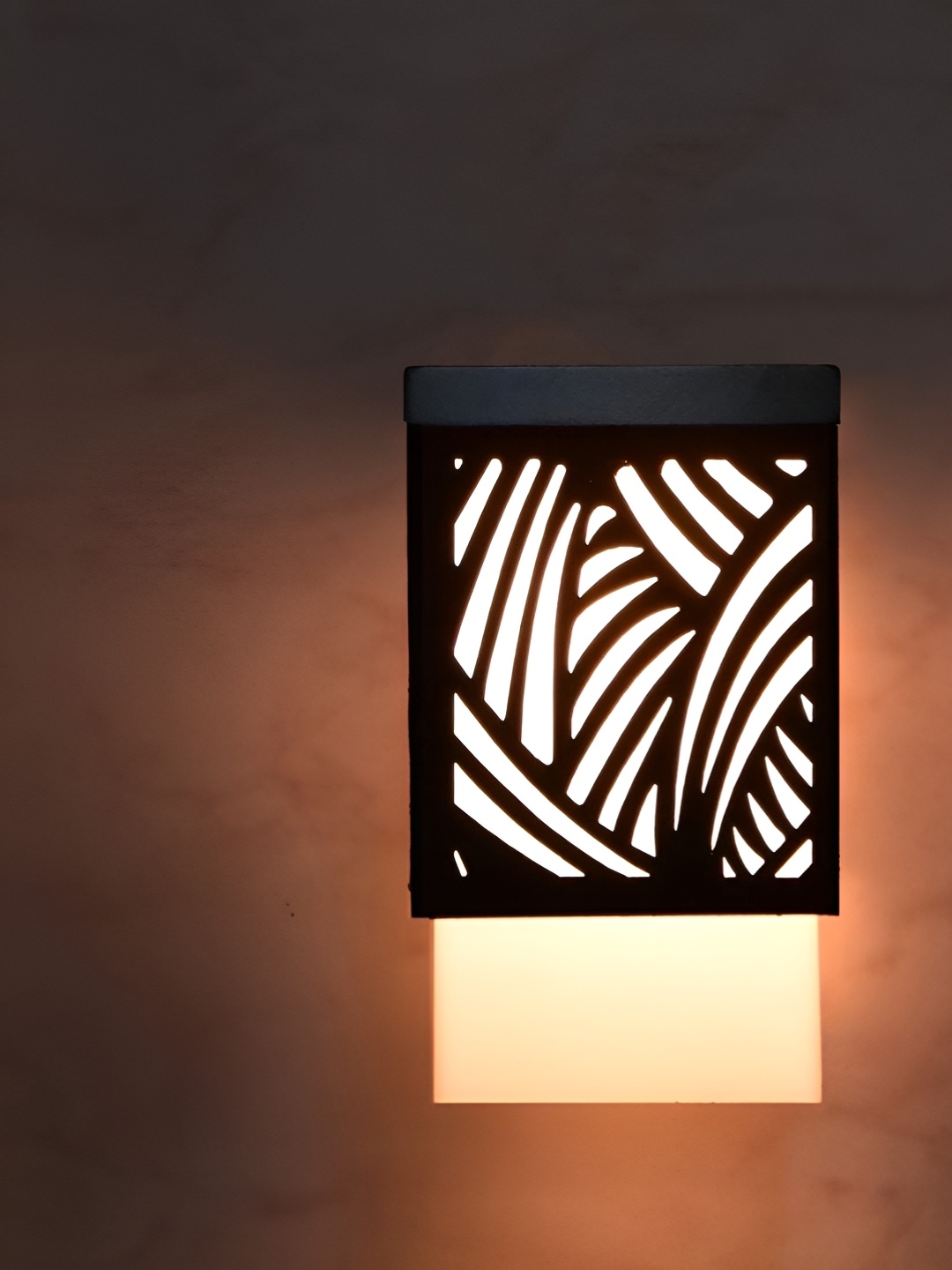 

Gojeeva Black Wood Square Shaped Wall Lamp