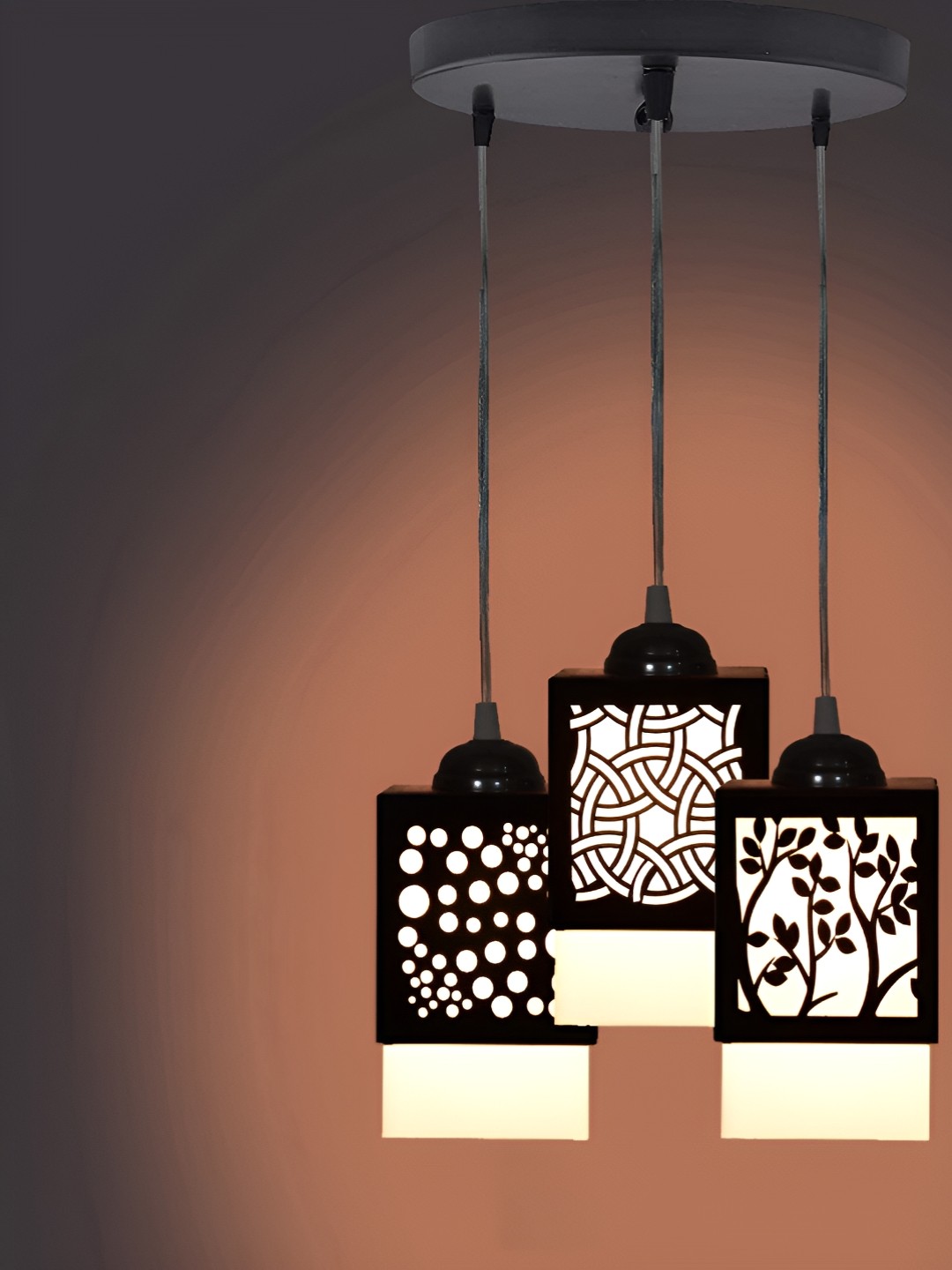 

Gojeeva Black and White Wooden Textured Square Shaped Contemporary Wall Lamp