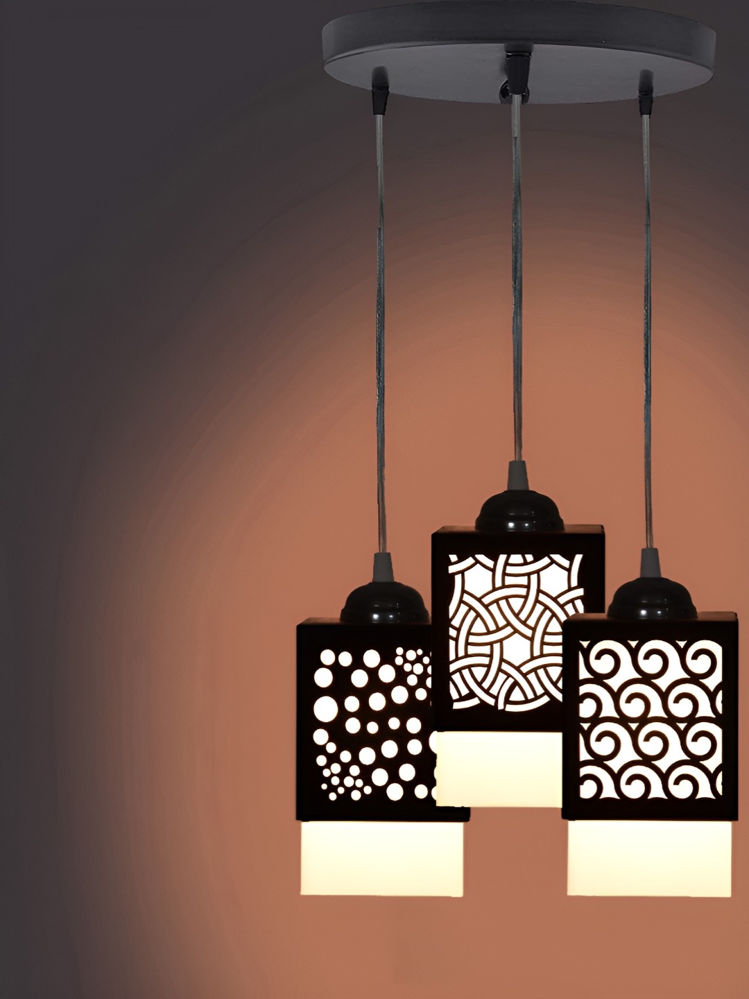 

Gojeeva Black and White Wooden Textured Square Shaped Contemporary Wall Lamp