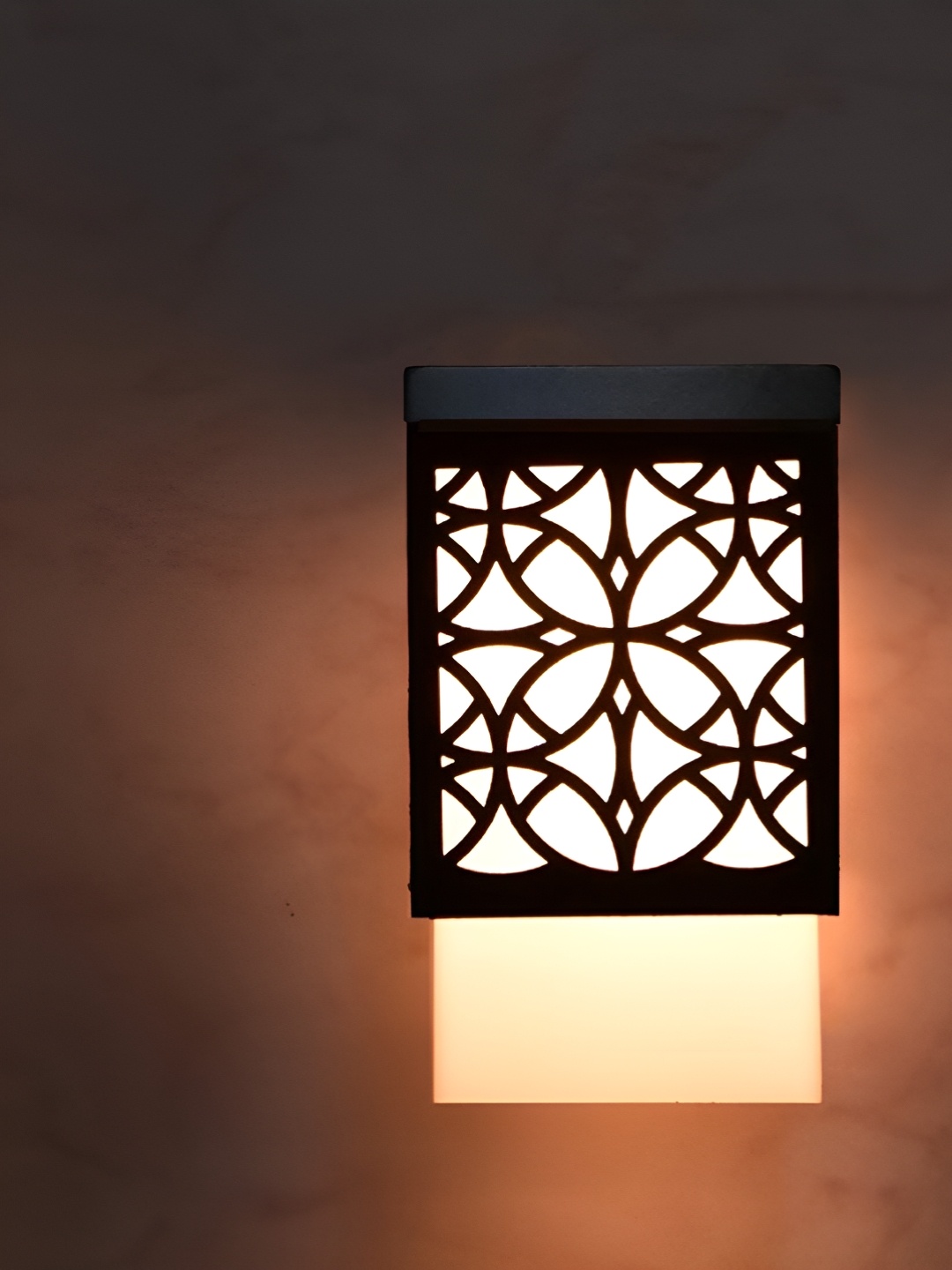 

Gojeeva Black and White Wooden Textured Contemporary Square Shaped Wall Lamp