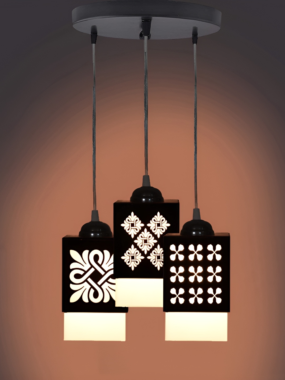 

Gojeeva Black Wood Square Shaped Wall Lamp