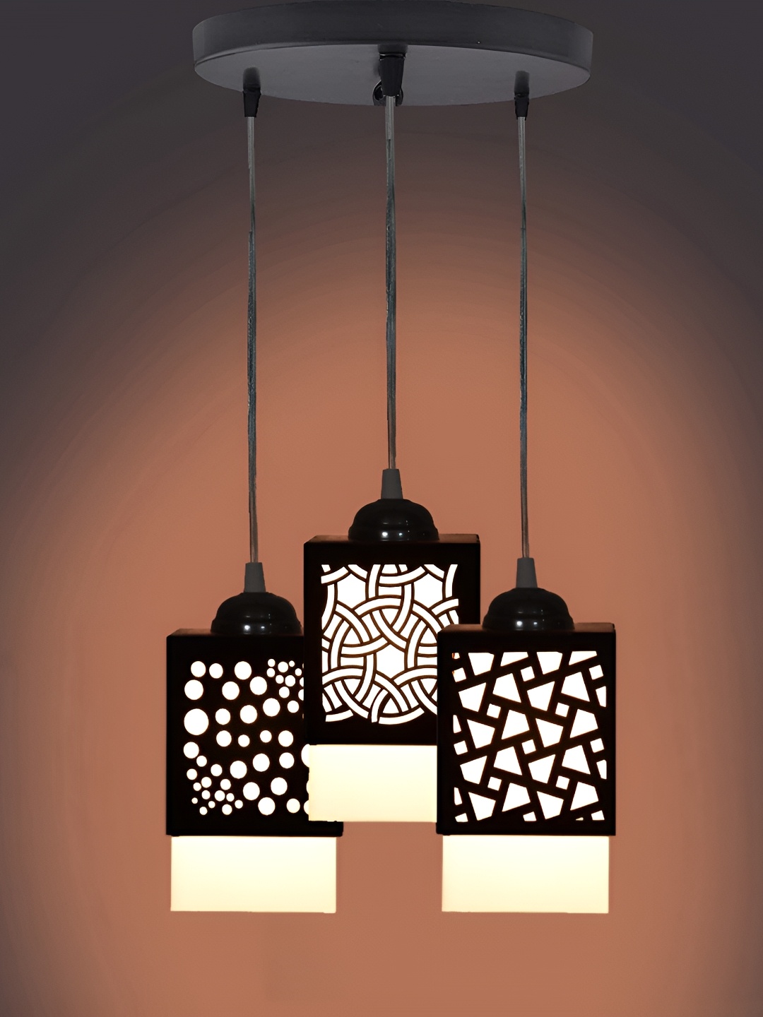 

Gojeeva Black Wood Square Shaped Wall Lamp