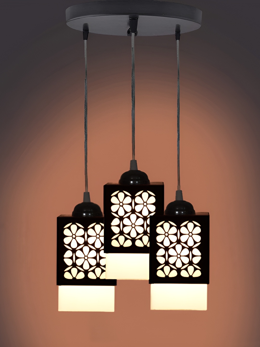 

Gojeeva Black Wood Square Shaped Wall Lamp