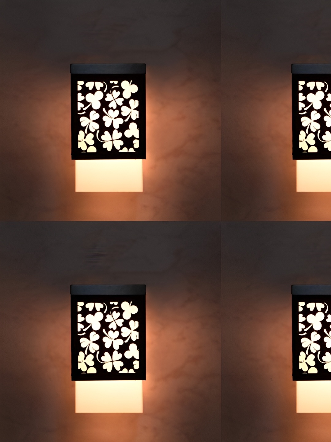 

Gojeeva Black & White 4 Pieces Textured Wooden Contemporary Ceiling Lamp