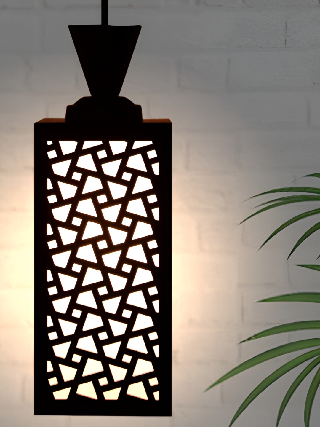 

Gojeeva Black and White Wooden Textured Rectangle Shaped Contemporary Wall Lamp