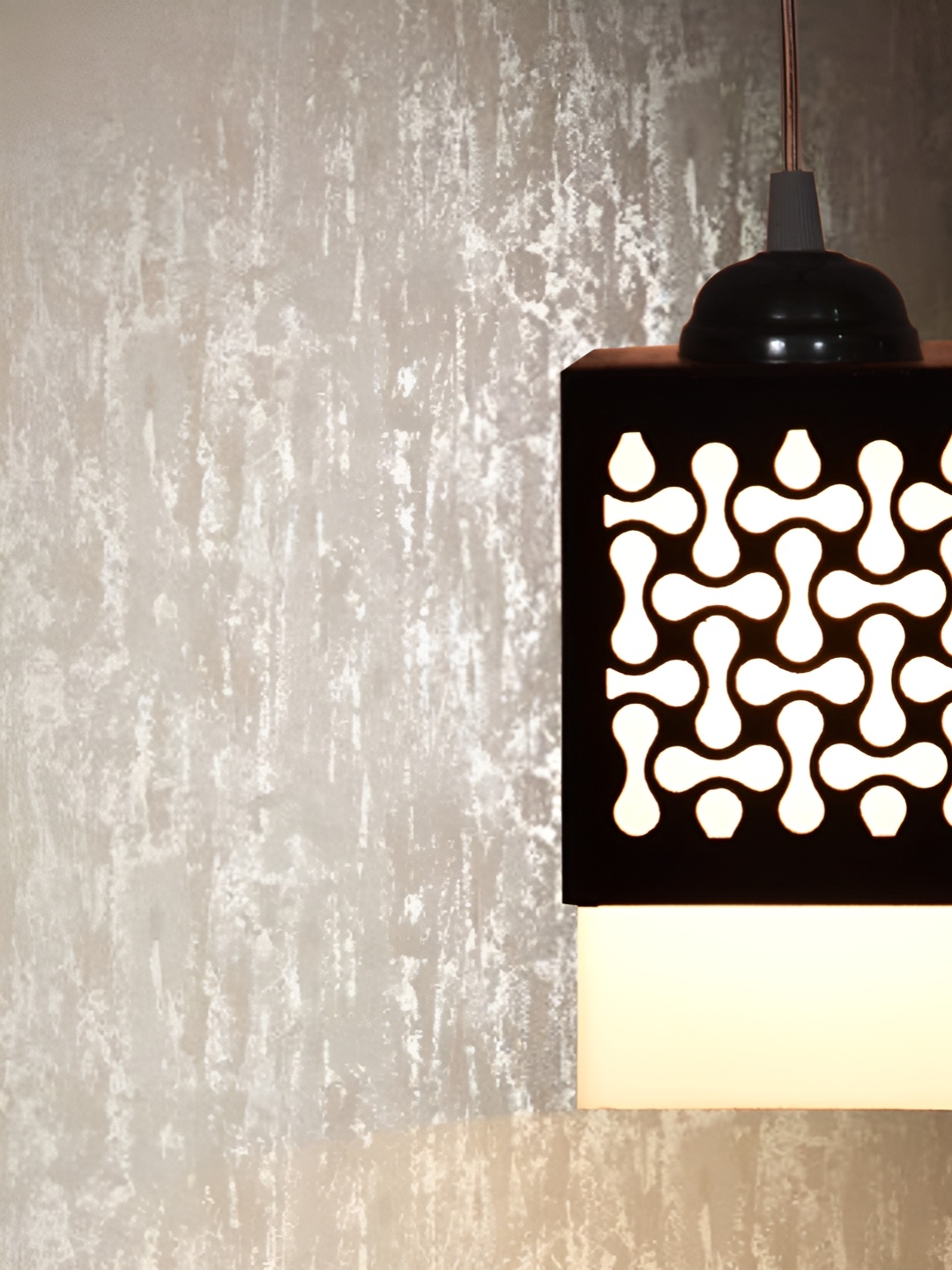 

Gojeeva Black and White Wooden Textured Square Shaped Contemporary Wall Lamp