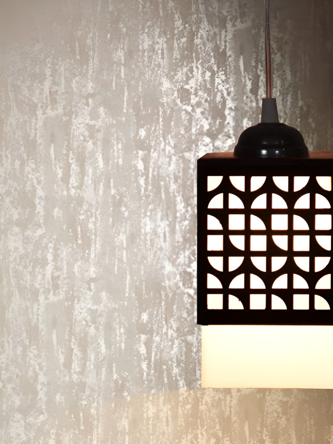 

Gojeeva Black Wood Square Shaped Wall Lamp