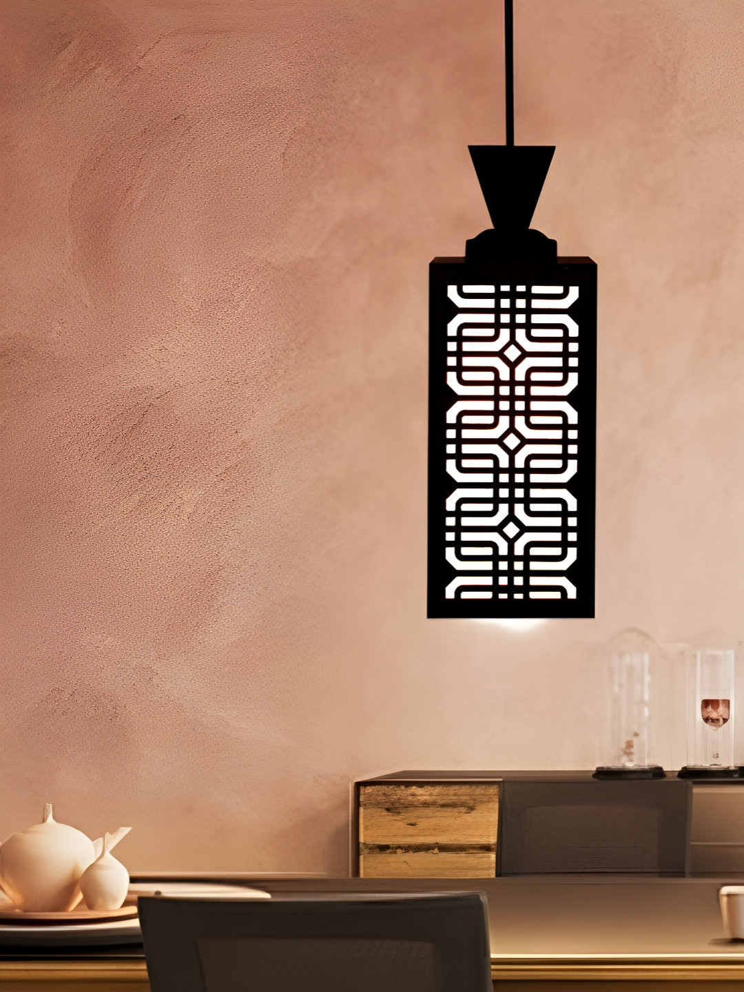 

Gojeeva Black & White Wooden Ceiling Lamps Square Shaped Ceiling Lamps
