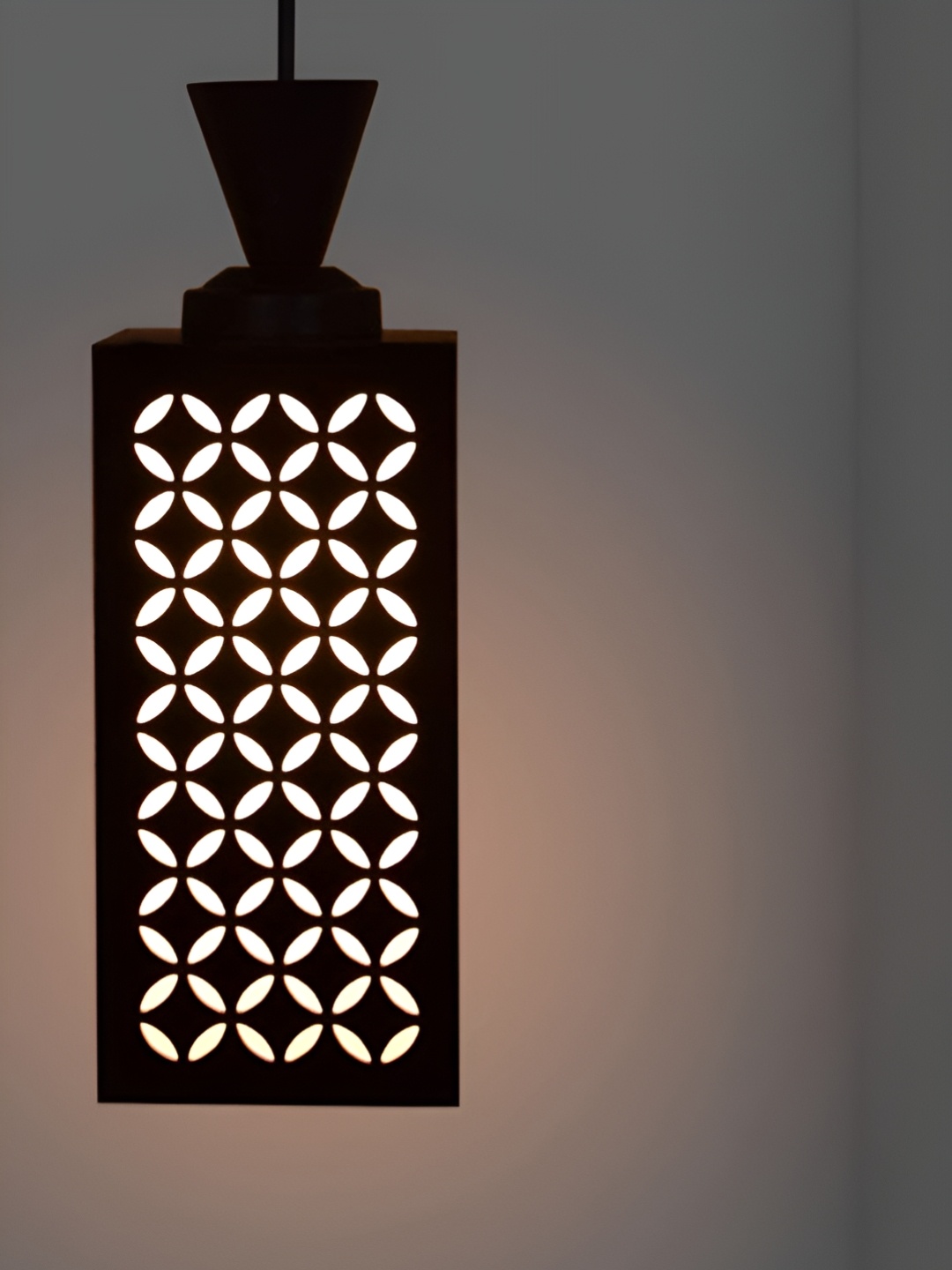 

Gojeeva Black Wood Square Shaped Wall Lamp