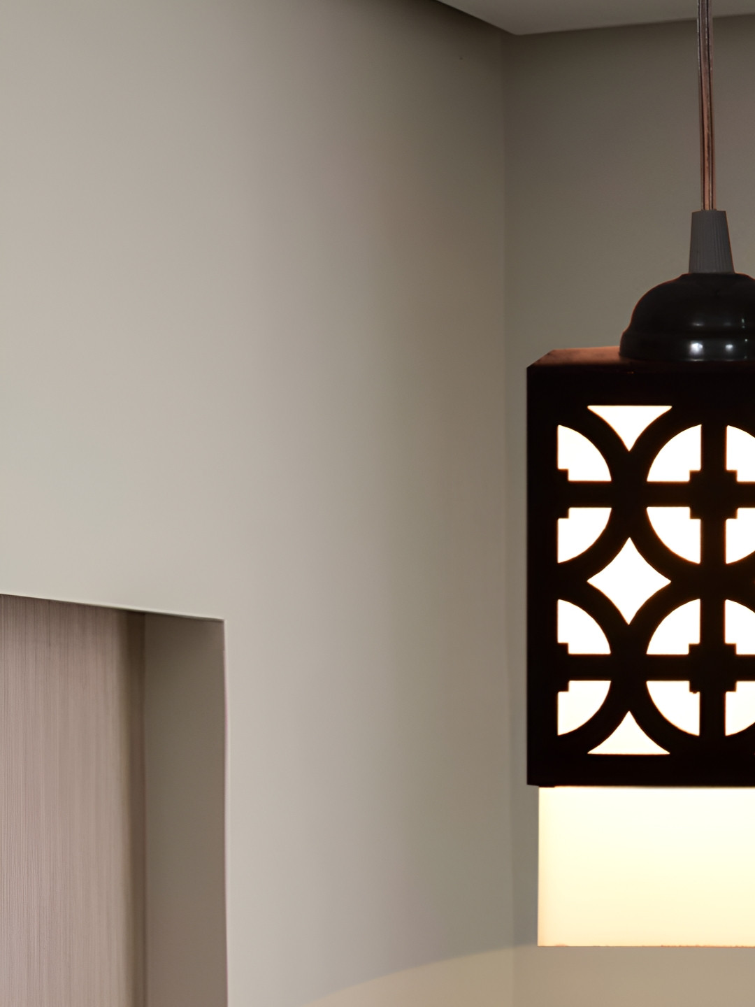 

Gojeeva Black and White Wooden Textured Square Shaped Contemporary Wall Lamp