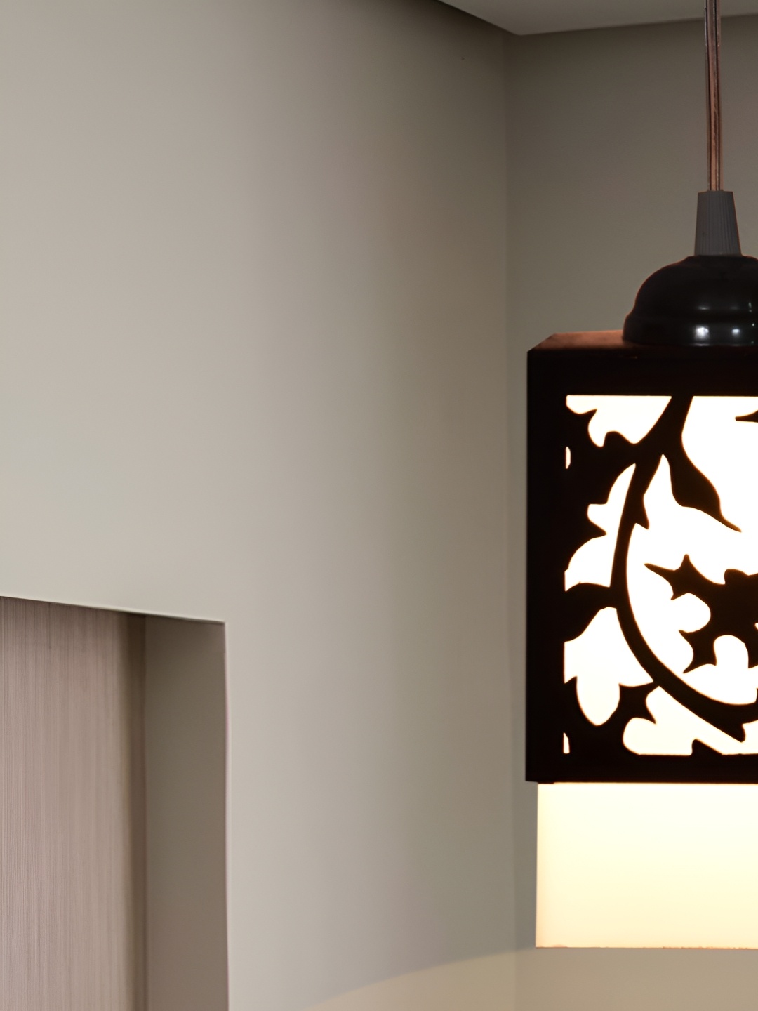 

Gojeeva Black Wood Square Shaped Wall Lamp