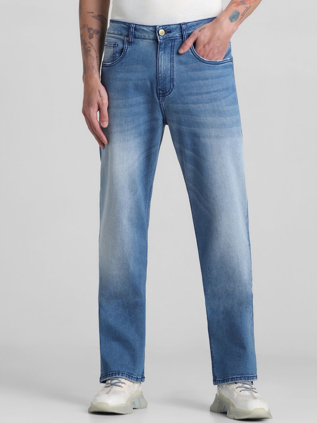 

Jack & Jones Men Heavy Fade Stretchable Jeans, Blue