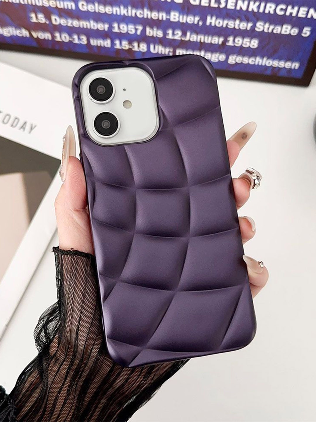 

Luxury Kase LK126 Spherical Hemisphere iPhone 11 Back Case, Purple