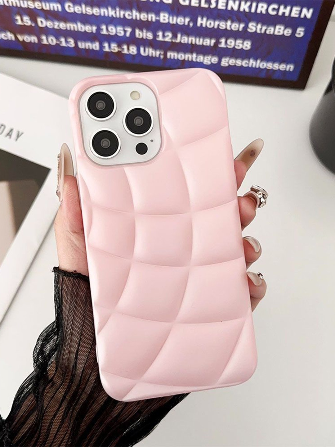 

Luxury Kase LK126 Spherical Hemisphere iPhone 12 Pro Max Back Case, Pink