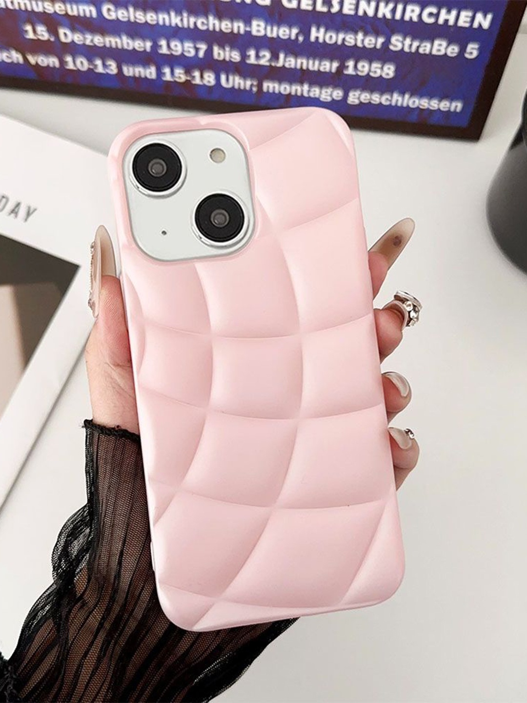 

Luxury Kase LK126 Spherical Hemisphere iPhone 15 Back Case, Pink