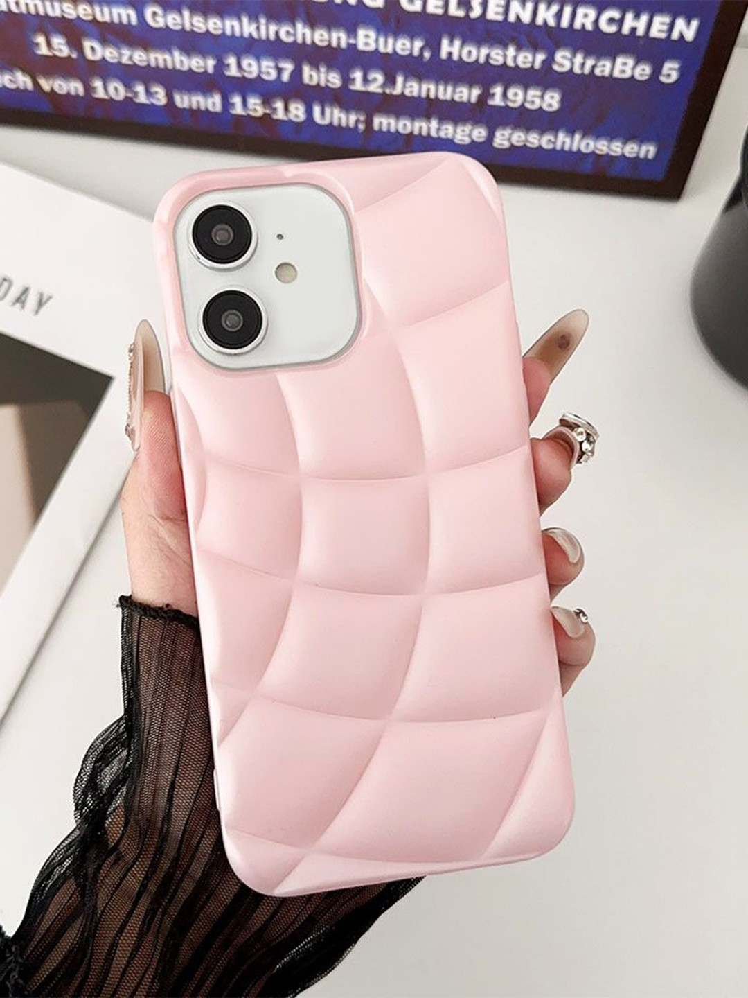 

Luxury Kase LK126 Spherical Hemisphere iPhone 12 Back Case, Pink