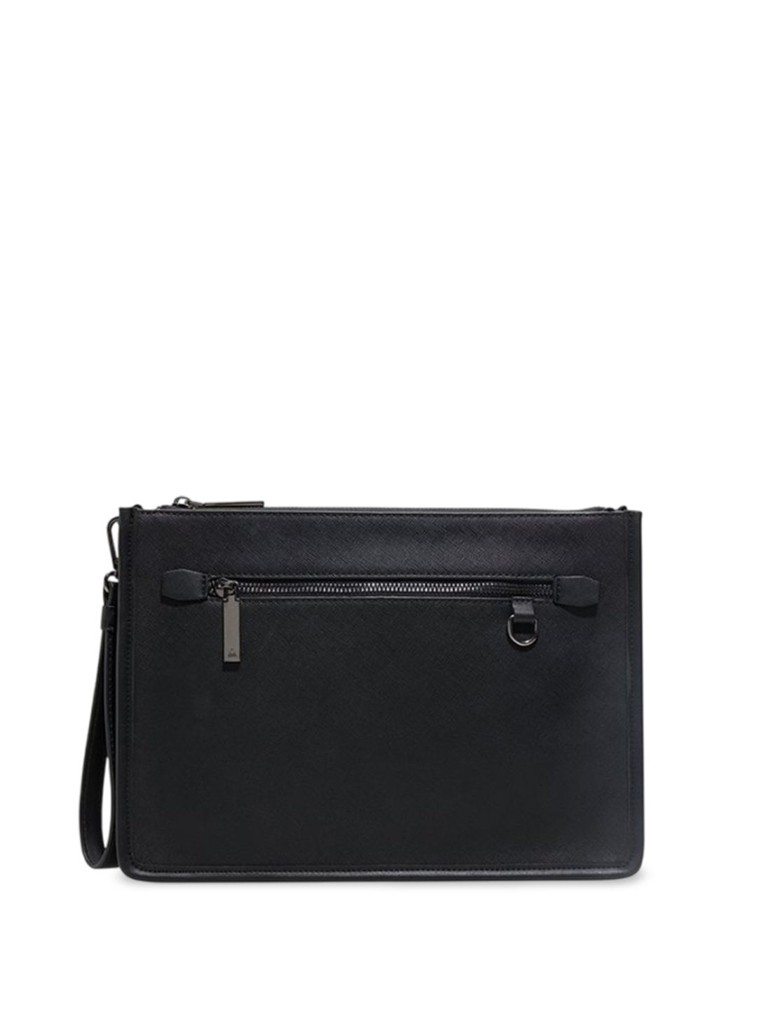 

ALDO Men KAENDAGORD Solid Structured Leather Handheld Bag, Black
