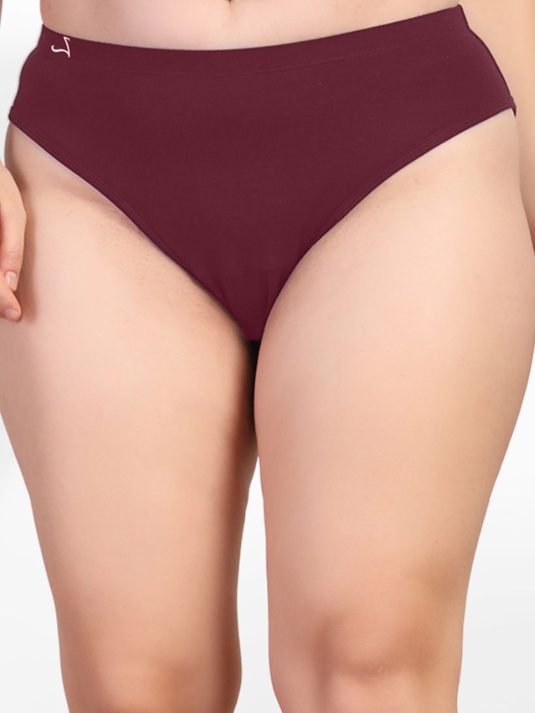 

House Of Zelena Women Mid Rise Stretchable Anti Microbial Maternity Briefs, Maroon