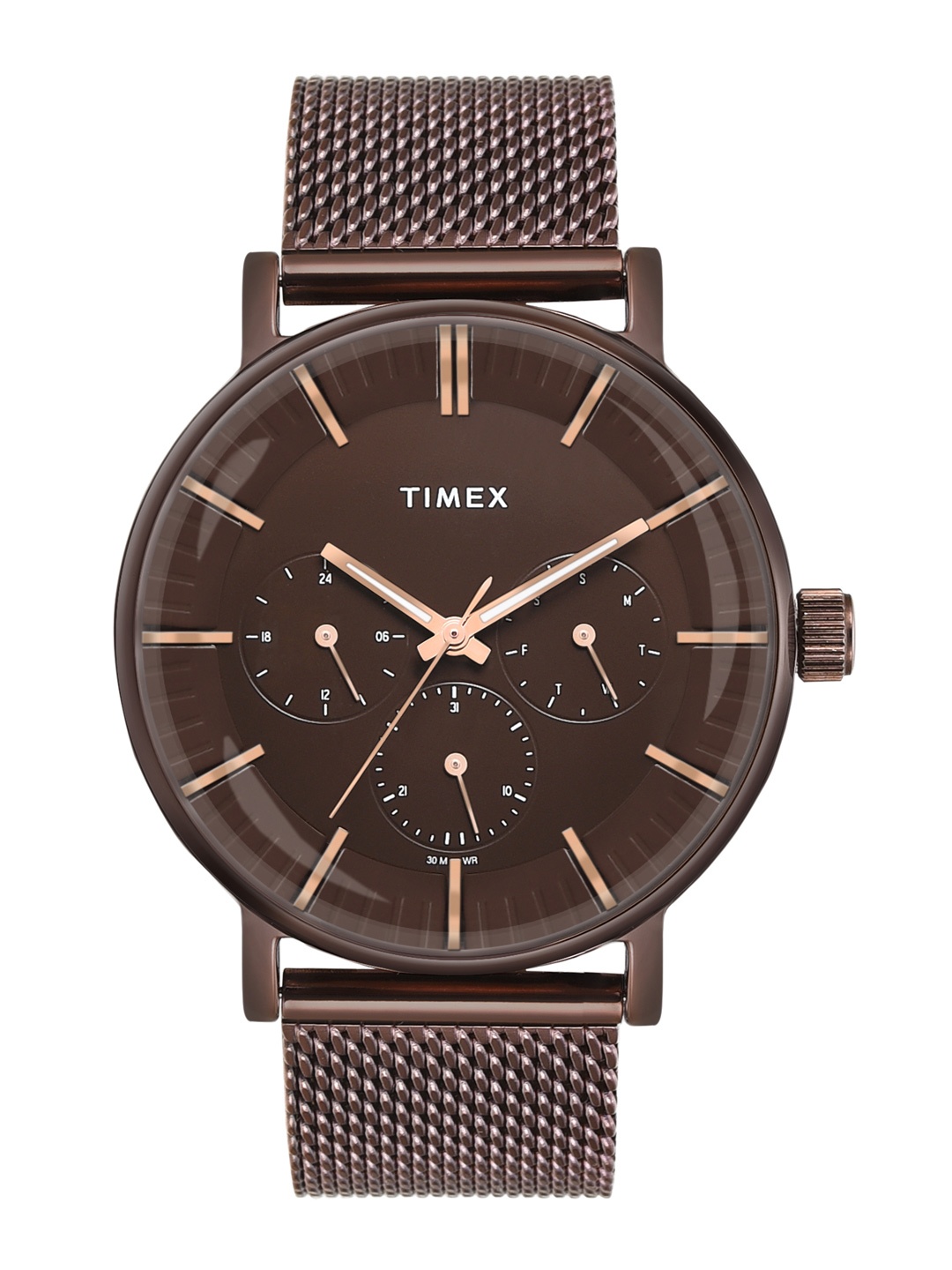 

Timex Men Analogue Multi Function Watch TWEG25703, Coffee brown
