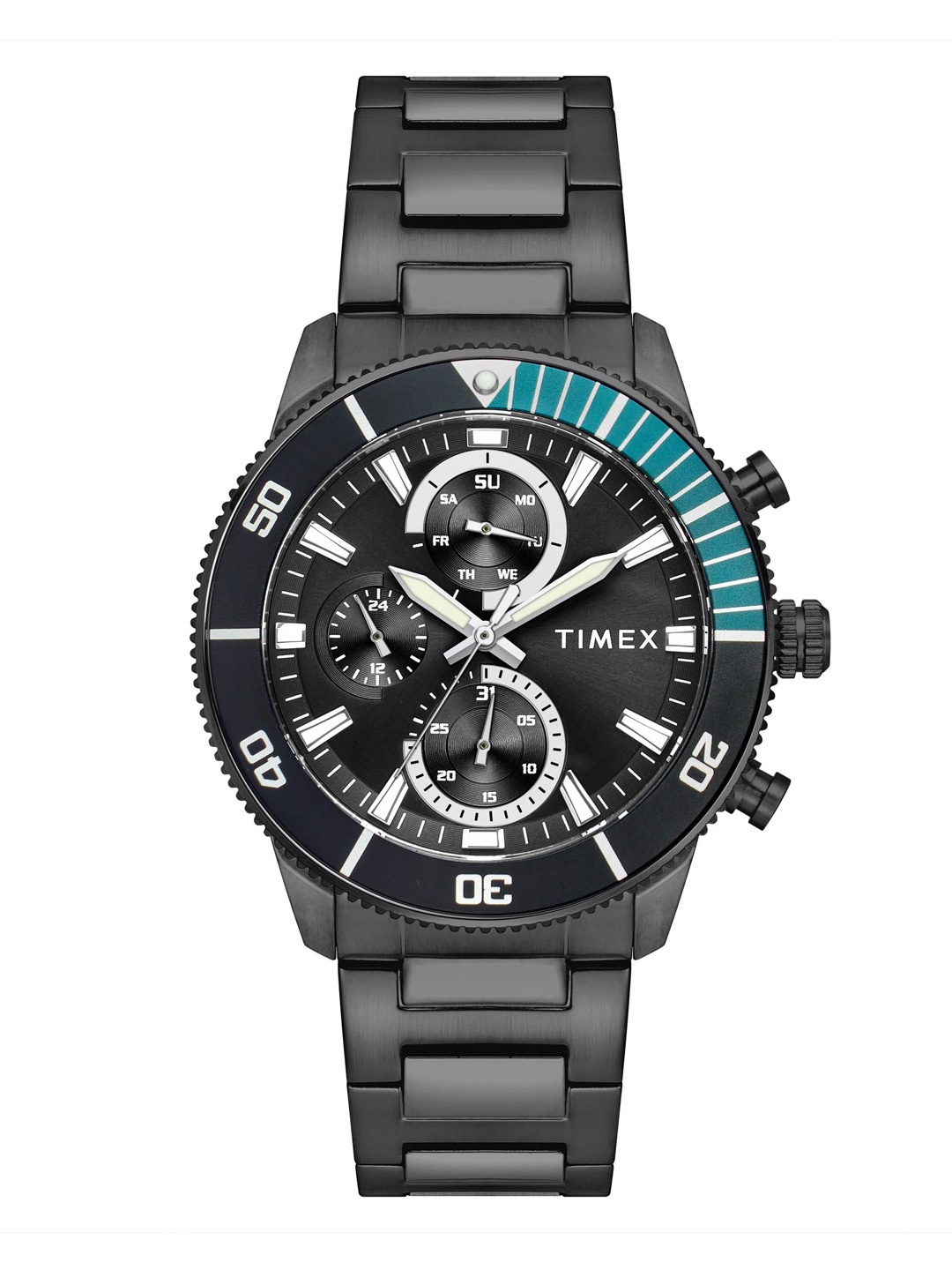 

Timex Men Analogue Multi Function Stainless Steel Watch - TWEG272SMU05, Black