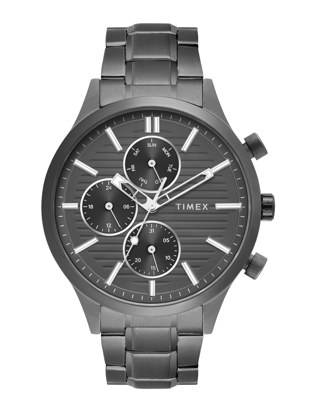 

Timex Men Analogue Chronograph Stainless Steel Watch - TW000T321, Grey