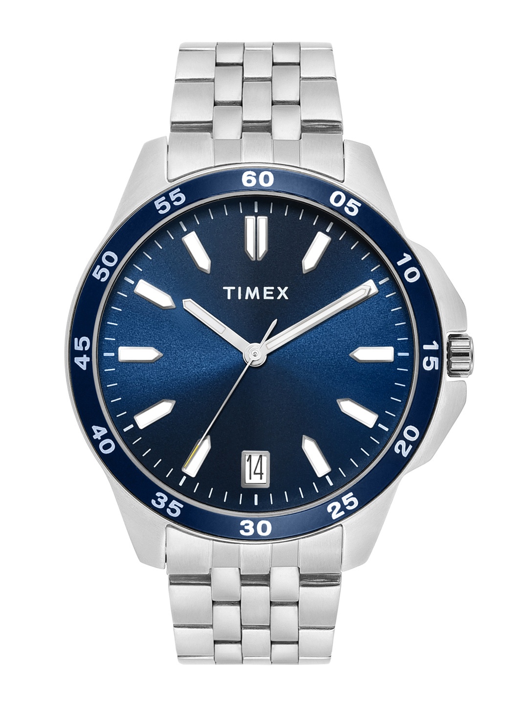 

Timex Men Analogue Stainless Steel Bracelet Style Watch - TWEG25300, Navy blue