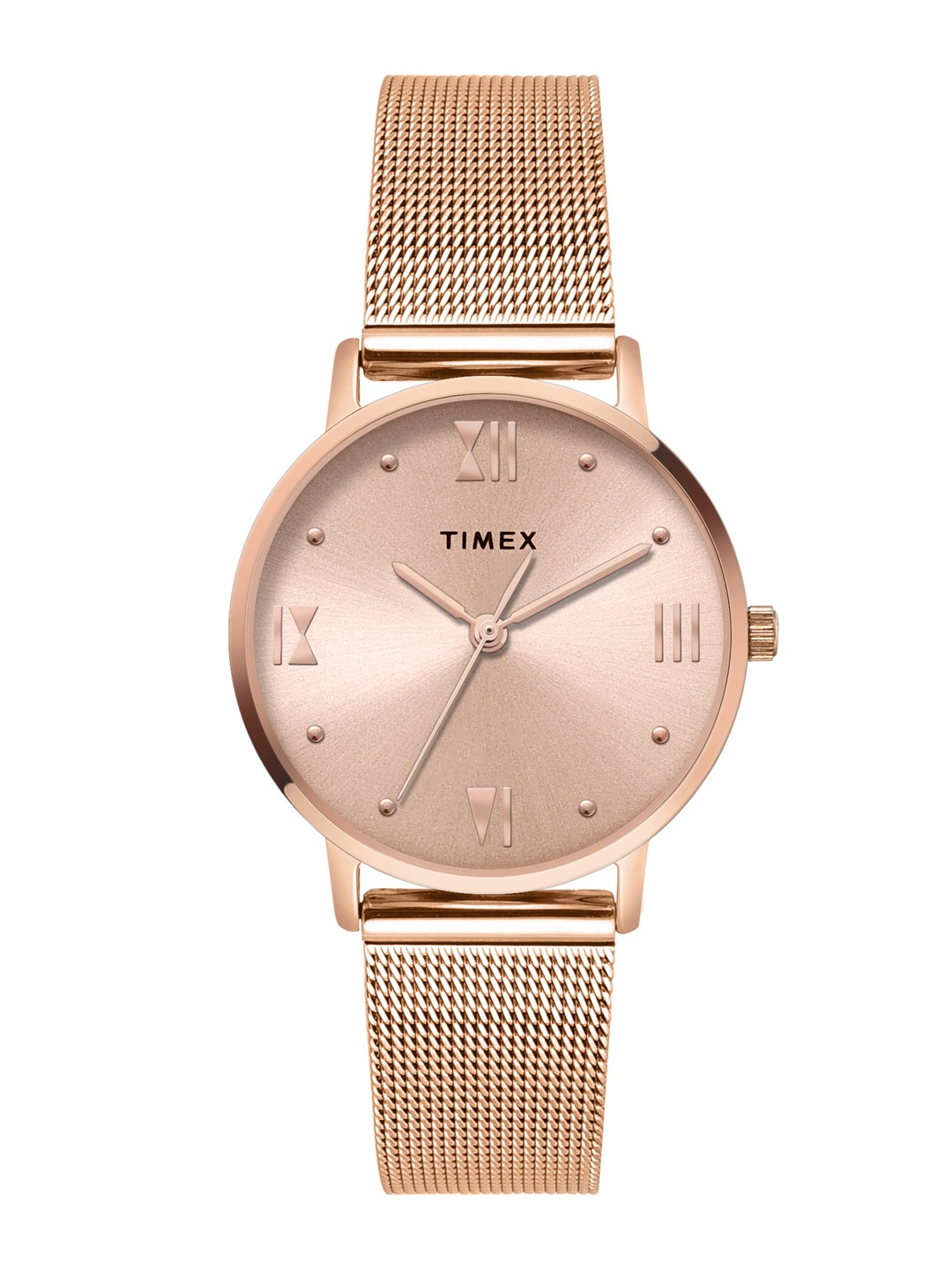 

Timex Women Steel Bracelet Style Straps Analogue Watch TWEL15624, Rose gold