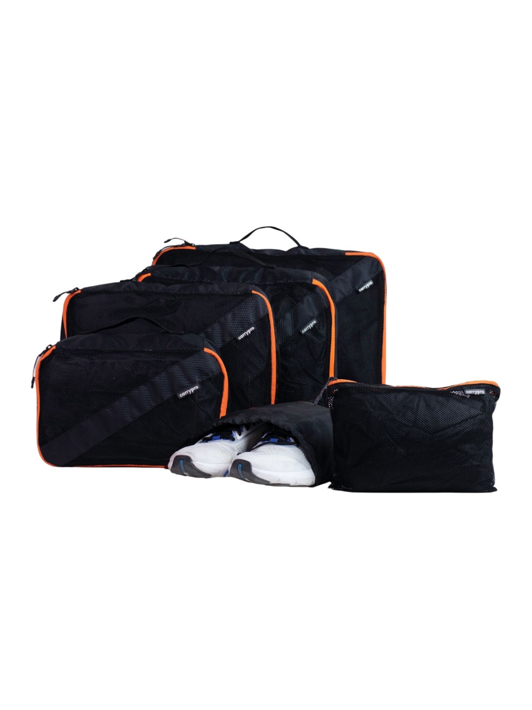 

Carrypro Set of 6 Water Resistant Travel Organizer, Black