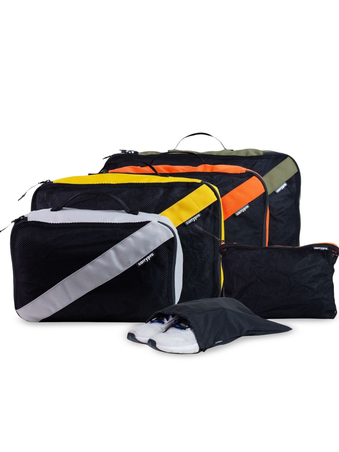 

Carrypro Set of 6 Water Resistant Travel Organizer, Black