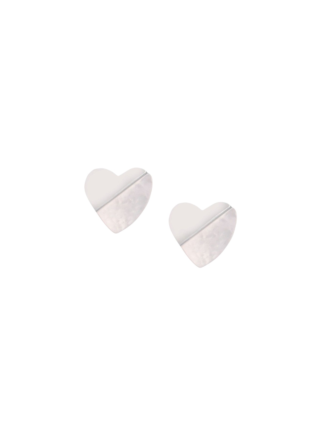 

De Flossy Silver 925 Sterling Heart shape Studs