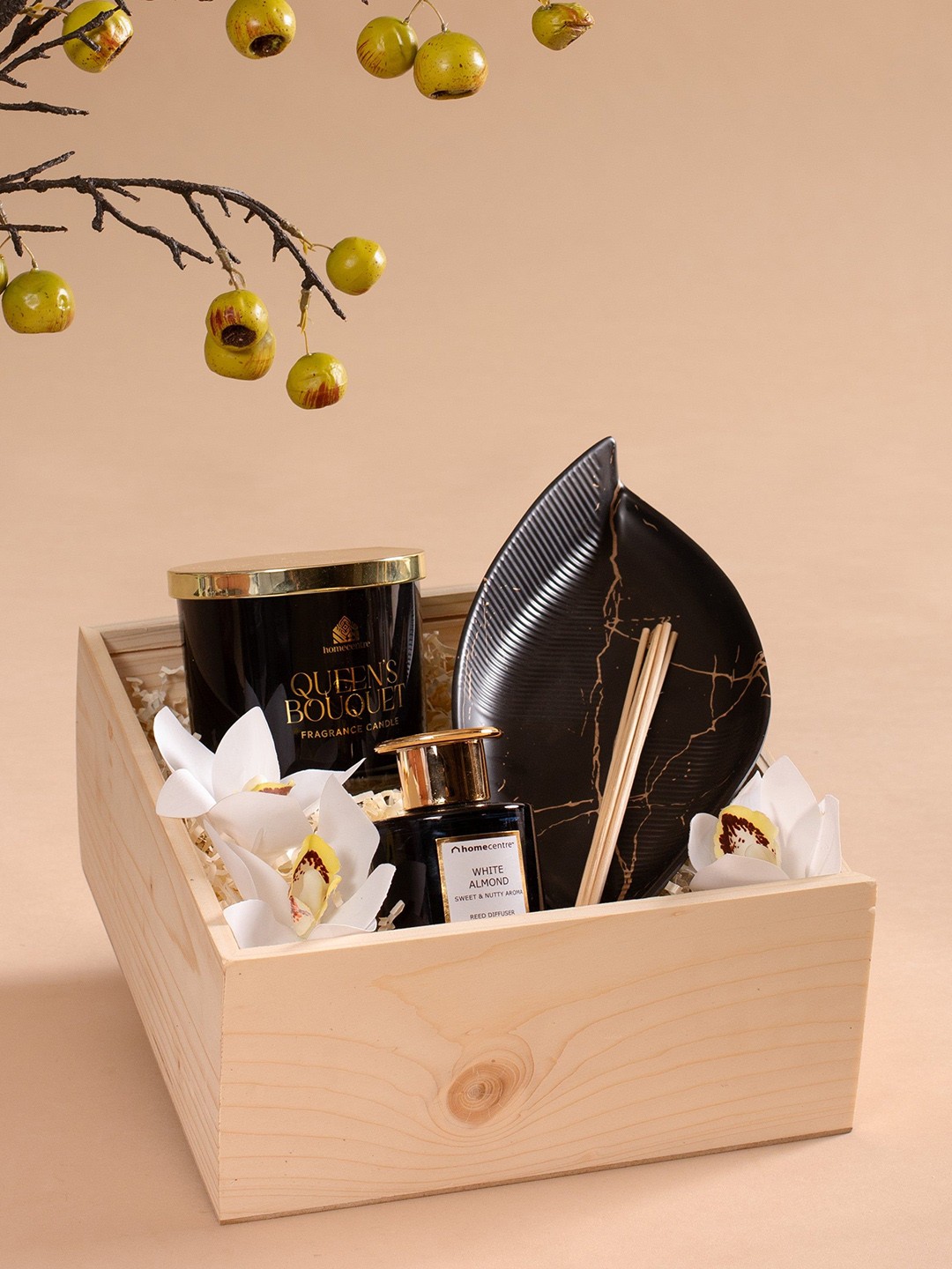 

The Knot Company Set Of 3 Luxe Living Assorted Gift, Black