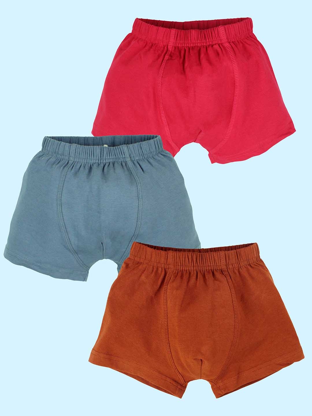 

KiddoPanti Boys Pack Of 3 Shorts, Red