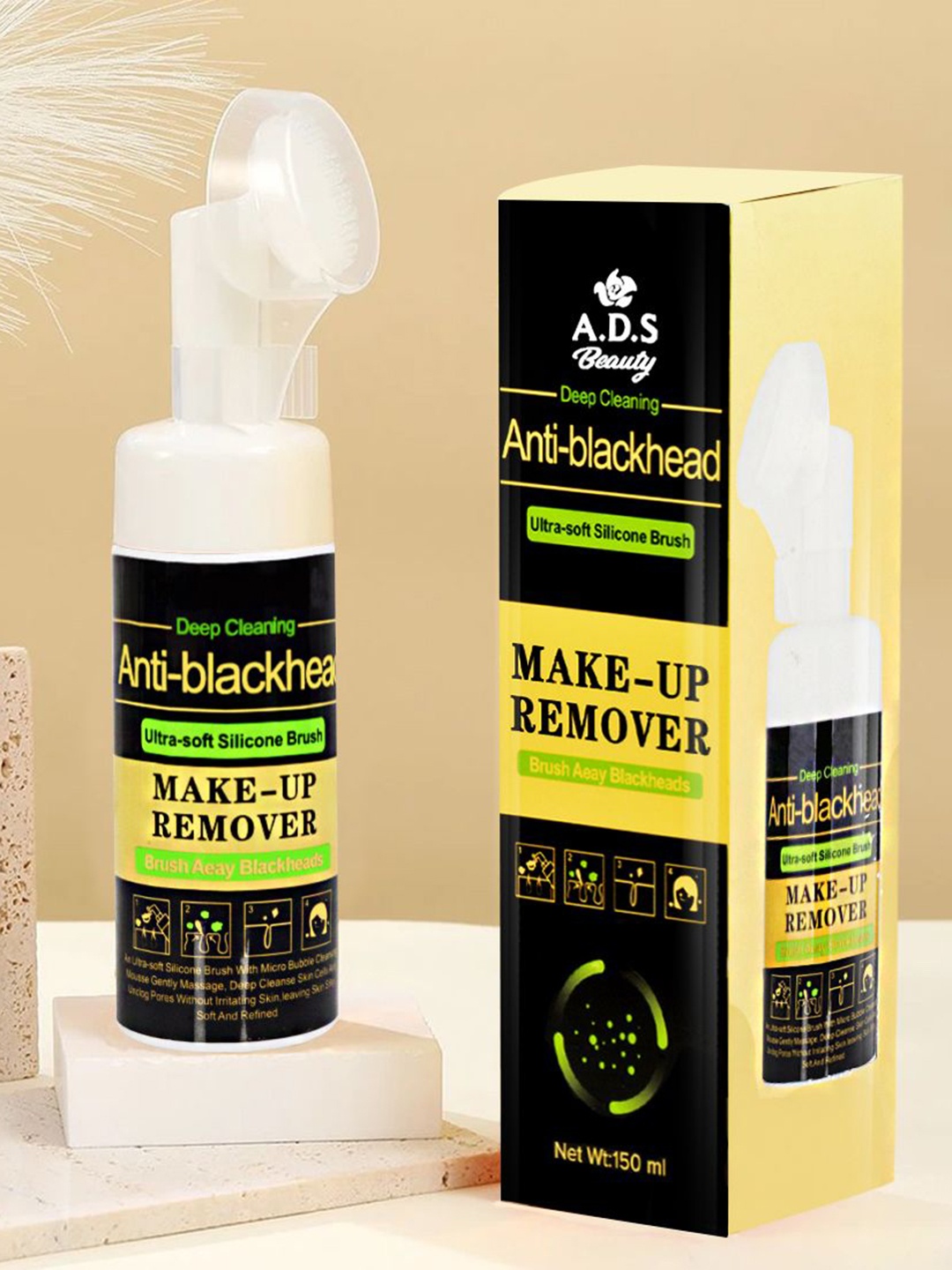 

A.D.S Anti Blackhead Makeup Remover - 150 ml, Transparent