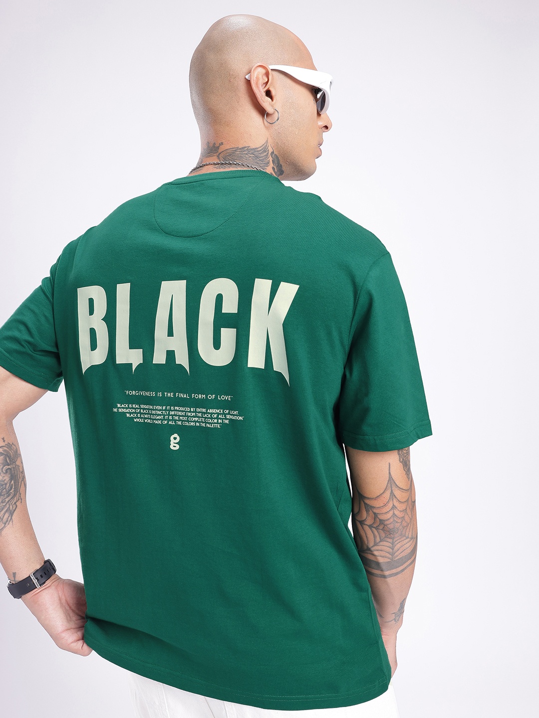 

glitchez Urban Dope Printed Oversized T-shirt, Green