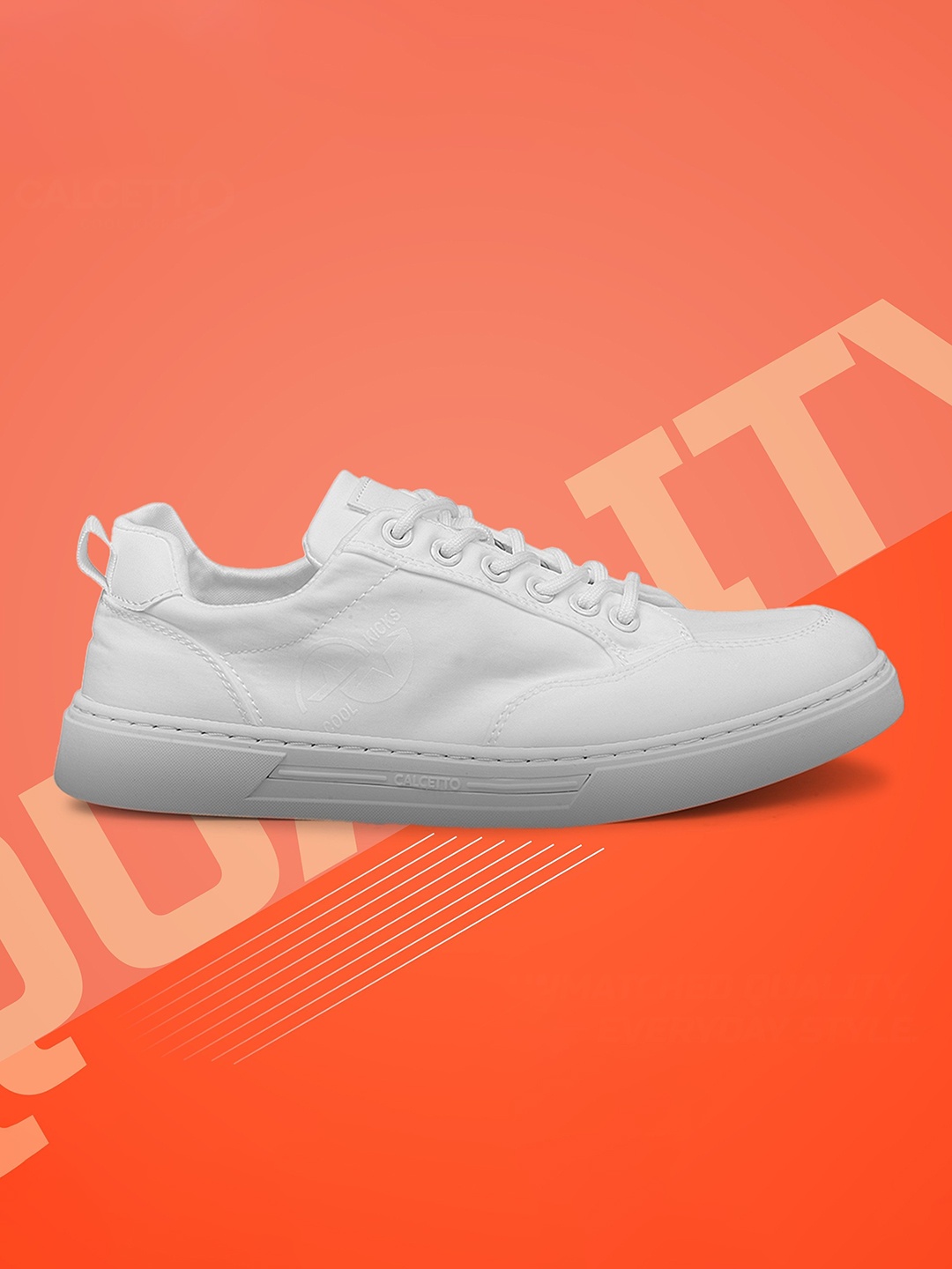 

Calcetto Men Lace-Ups Sneakers, White