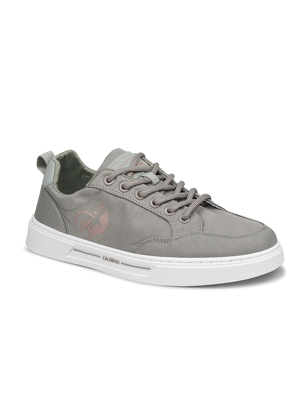 

Calcetto Men CLT-8005 Printed Lace-Ups Sneakers, Grey