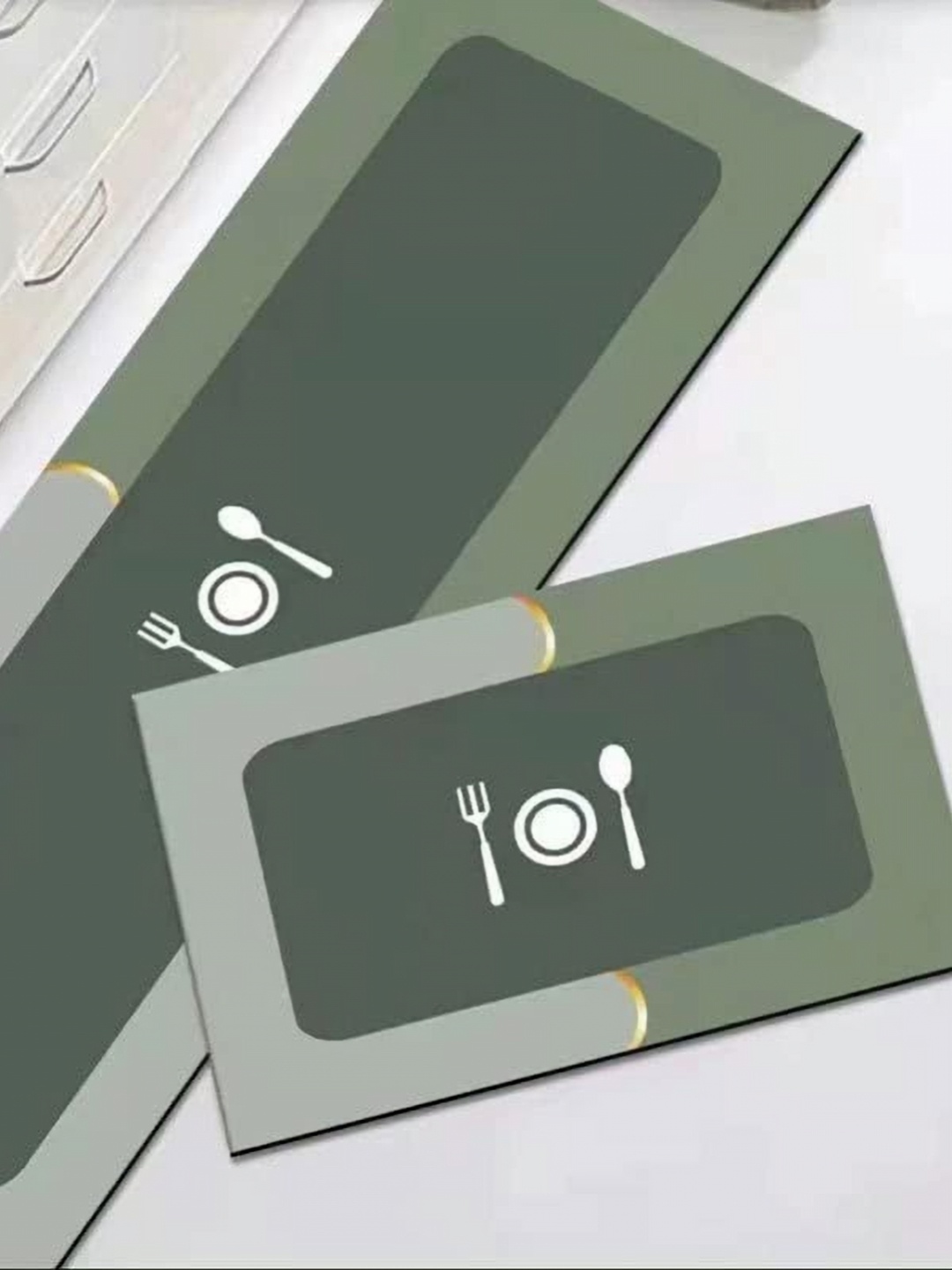 

HomeCloud Green & Grey 2 Pieces Cutlery Printed Anti-Skid Rubber Kitchen Floor Mats