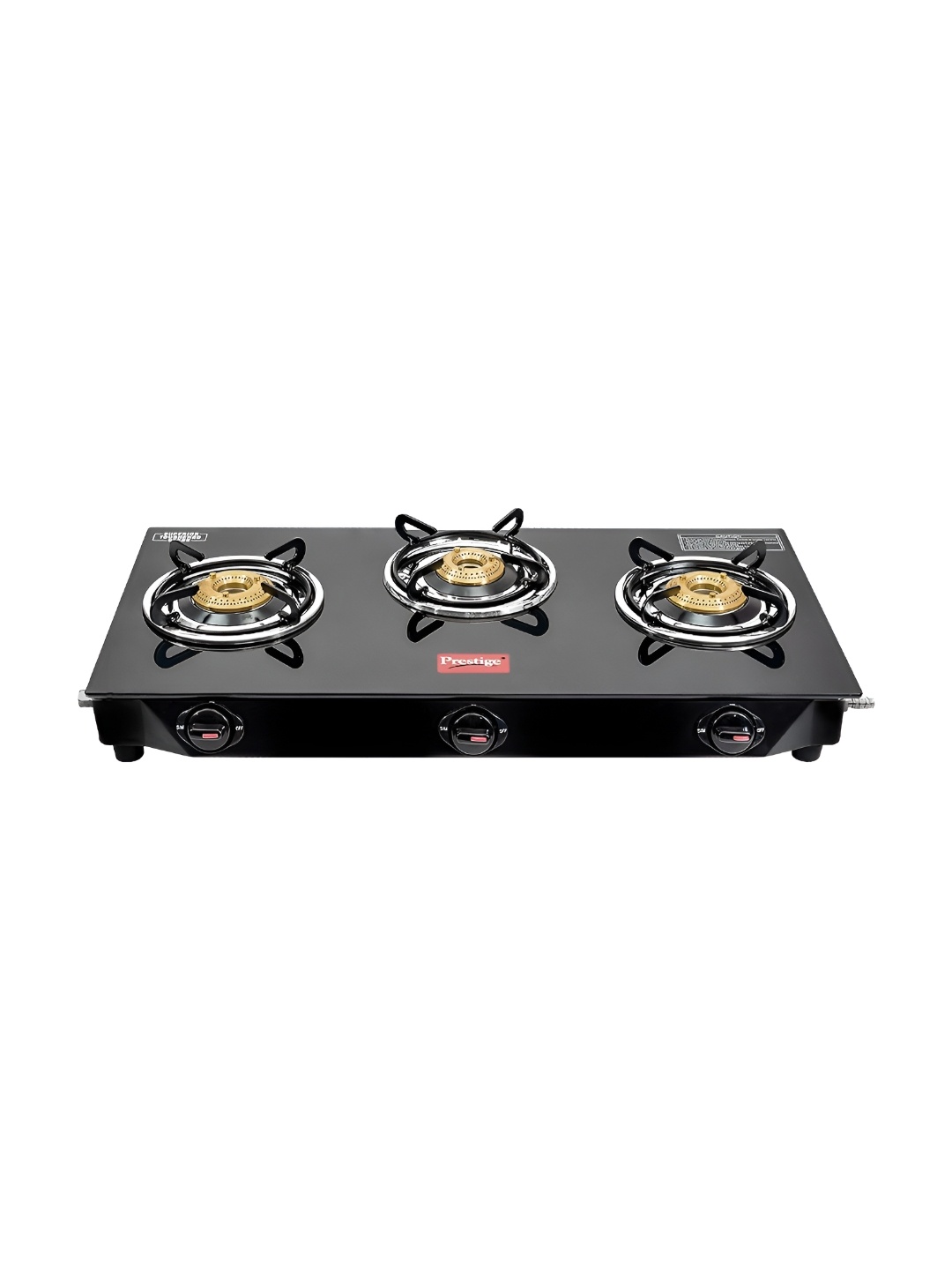 

Prestige Black Superme 3B Toughned Glass 3 Burners Top Gas Stove