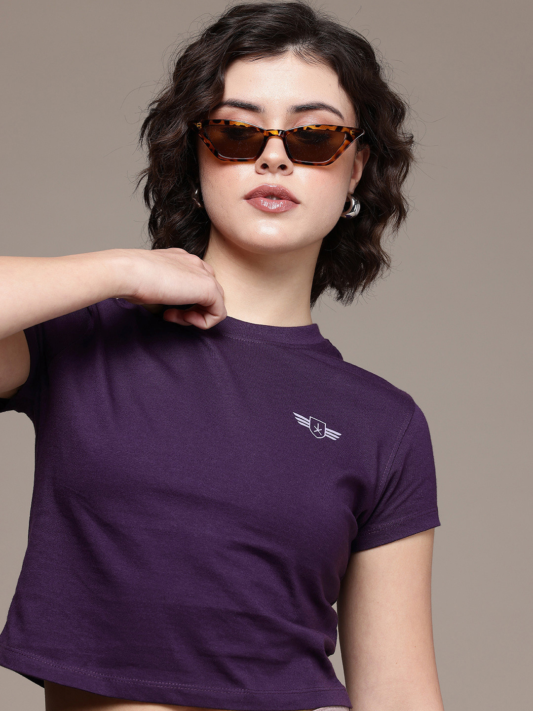 

The Roadster Life Co. Cropped T-Shirt, Violet