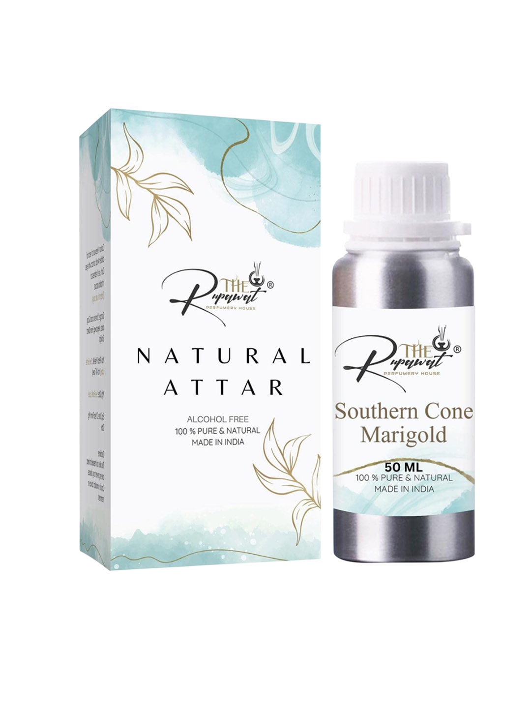 

THE RUPAWAT Perfumery House Southern Cone Marigold Natural & Alcohol-Free Attar - 50 ml, Transparent