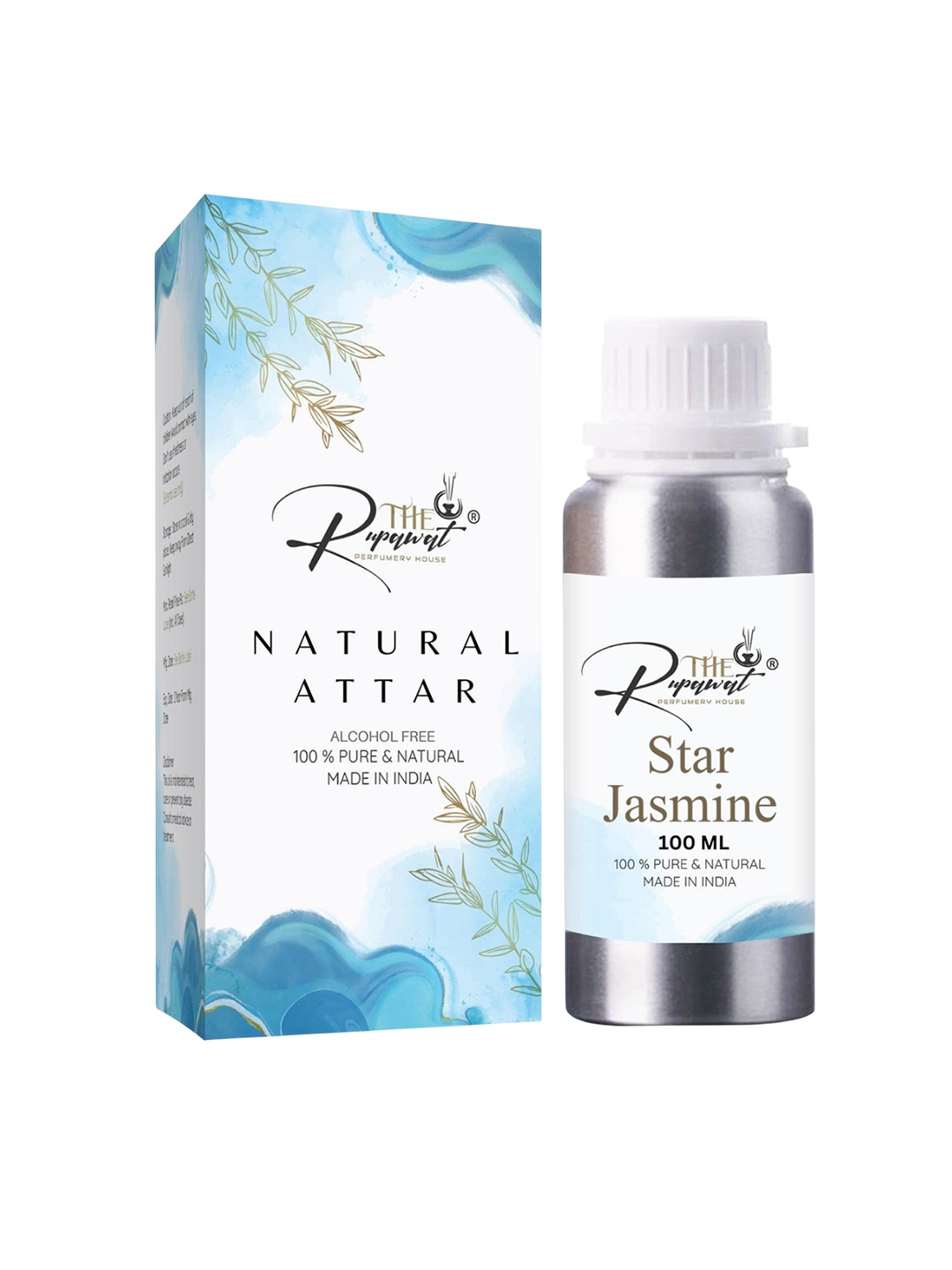 

THE RUPAWAT Perfumery House Star Jasmine Natural & Alcohol Free Attar - 100 ml, Transparent