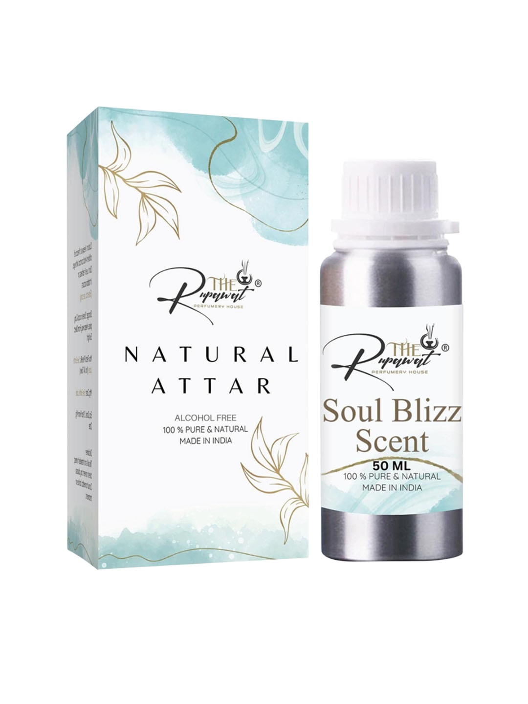 

THE RUPAWAT Perfumery House Soul Blizz Scent Natural & Alcohol Free Attar - 50 ml, Transparent