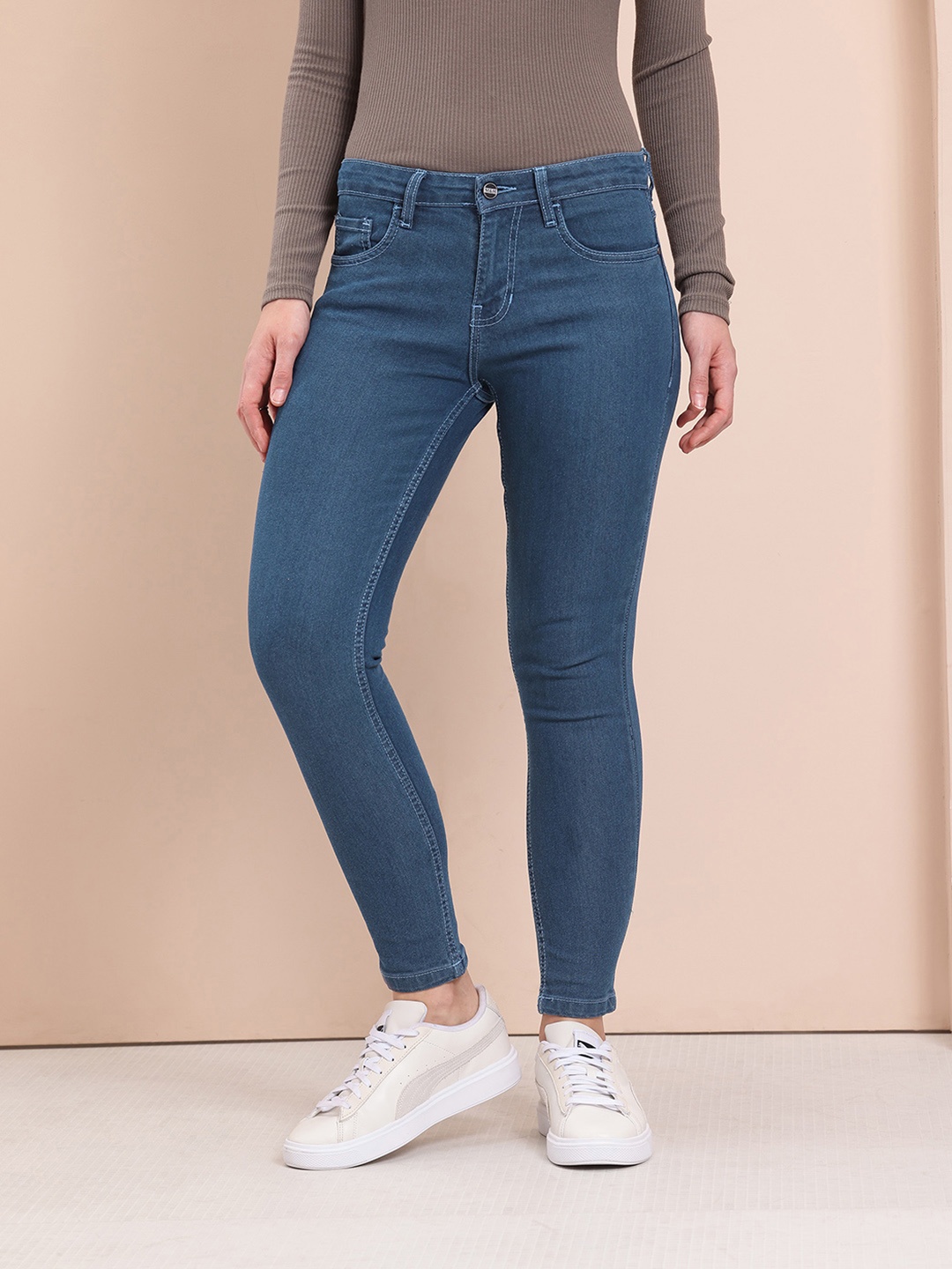

Mast & Harbour Women Skinny Fit Jeans, Blue