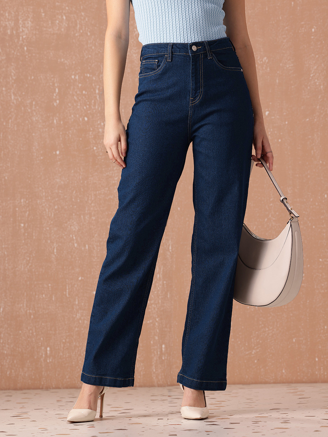 

all about you Women Straight Fit High-Rise Stretchable Jeans, Blue