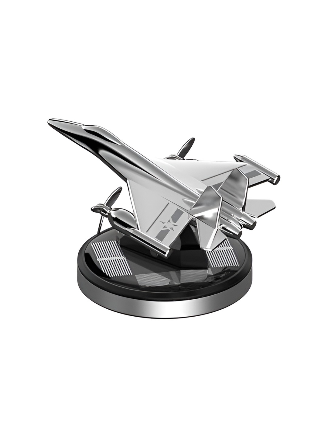 

Extreme Karigari Silver-Toned Jet Shape Curio Showpiece
