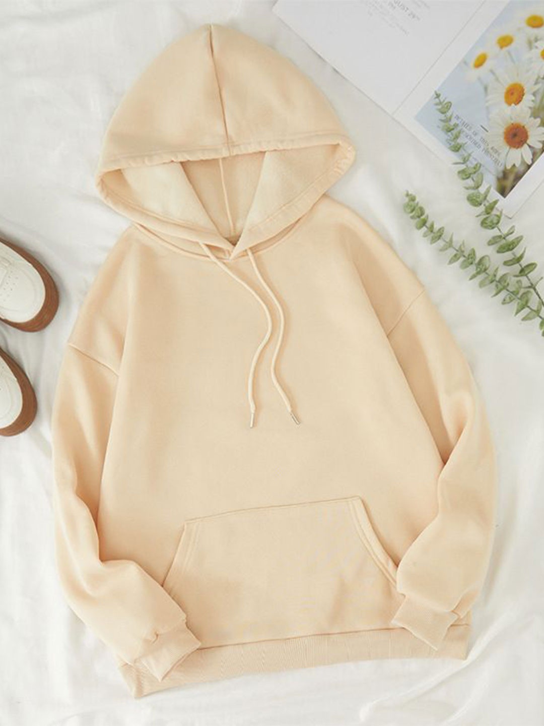 

DressBerry Women Hooded Sweatshirt, Cream