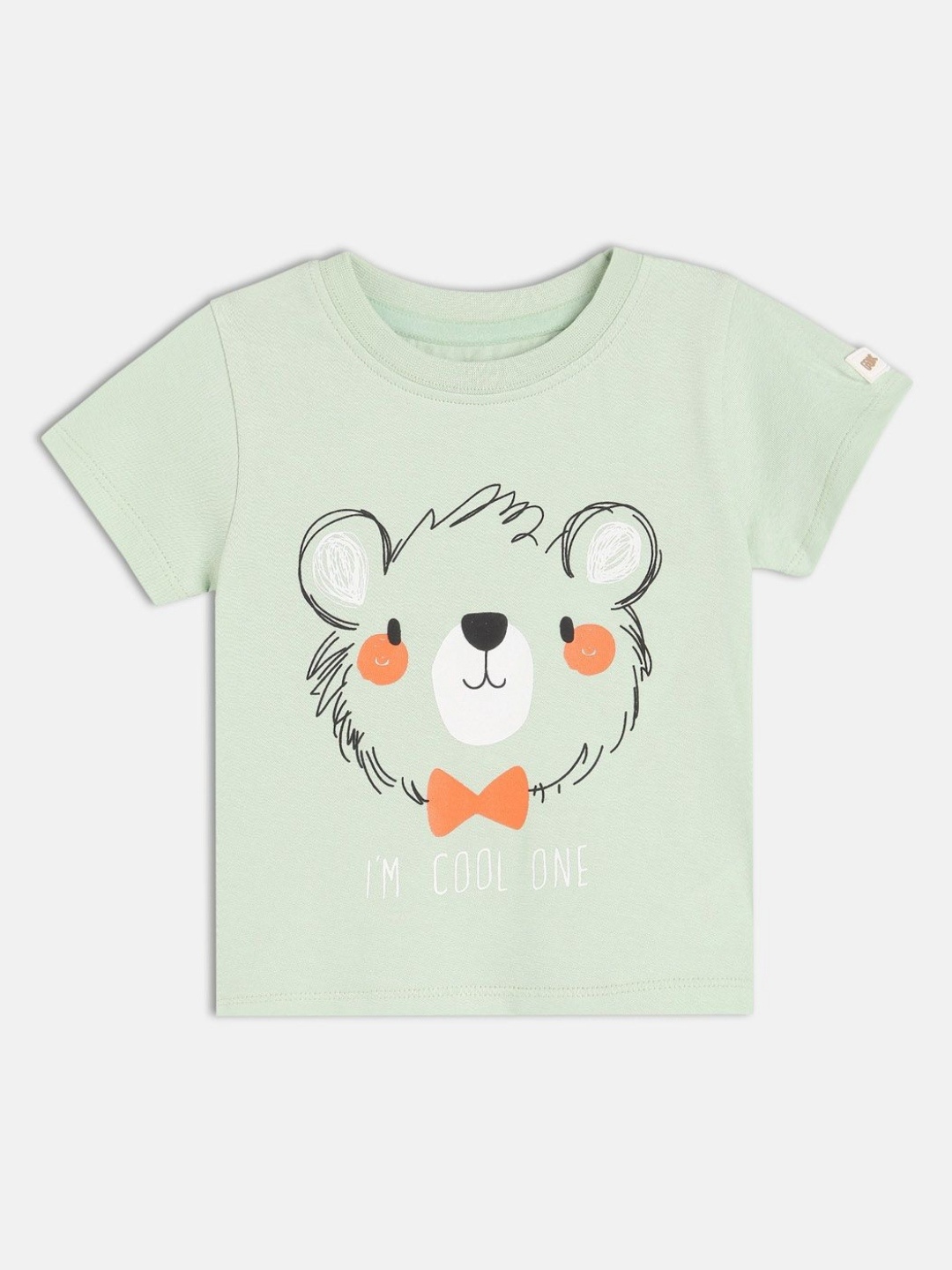 

MINI KLUB Boys Printed Pure Cotton Applique T-shirt, Green