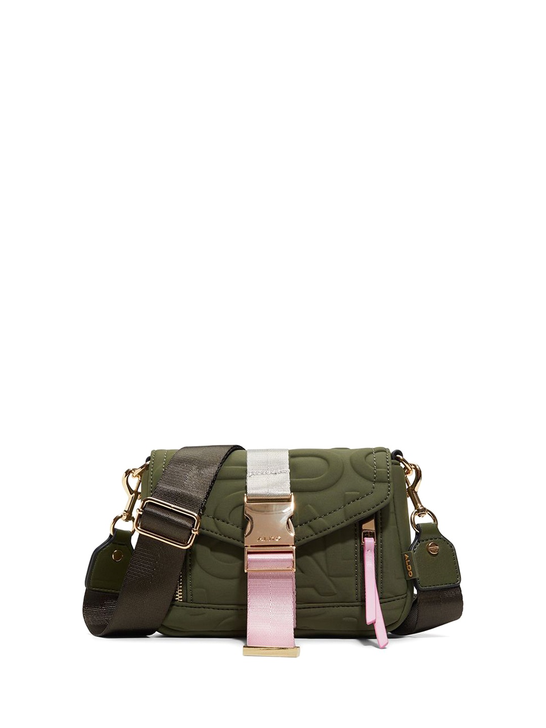 

ALDO Women ASERIDER Textured Structured Sling Bag, Olive